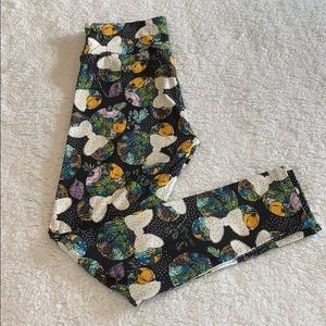 Lularoe Disney Minnie Bow Floral leggings